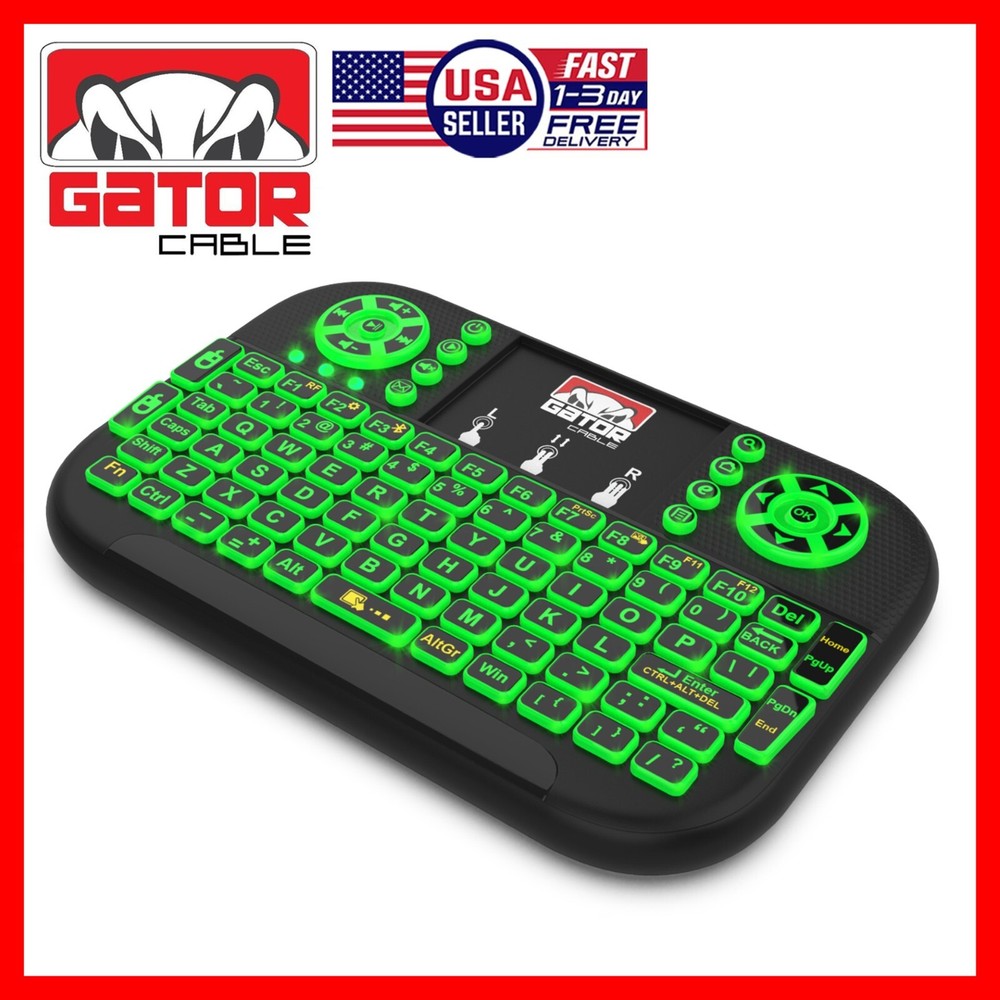 Mini Wireless Bluetooth Keyboard Remote Touchpad Smart-TV Android TV PC Backlit