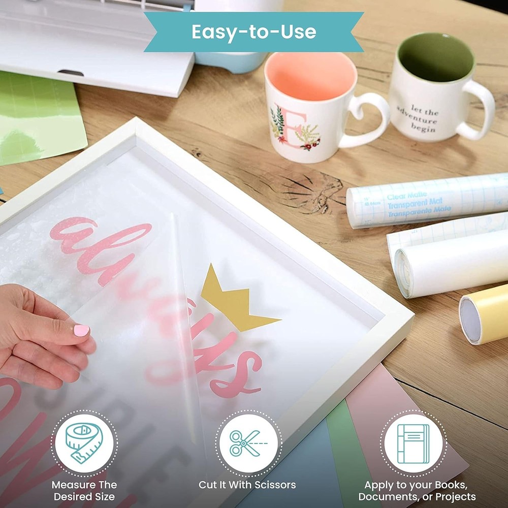 Clear Self-Adhesive Protective Liner - 13.5'' x 5' for Books & Documents