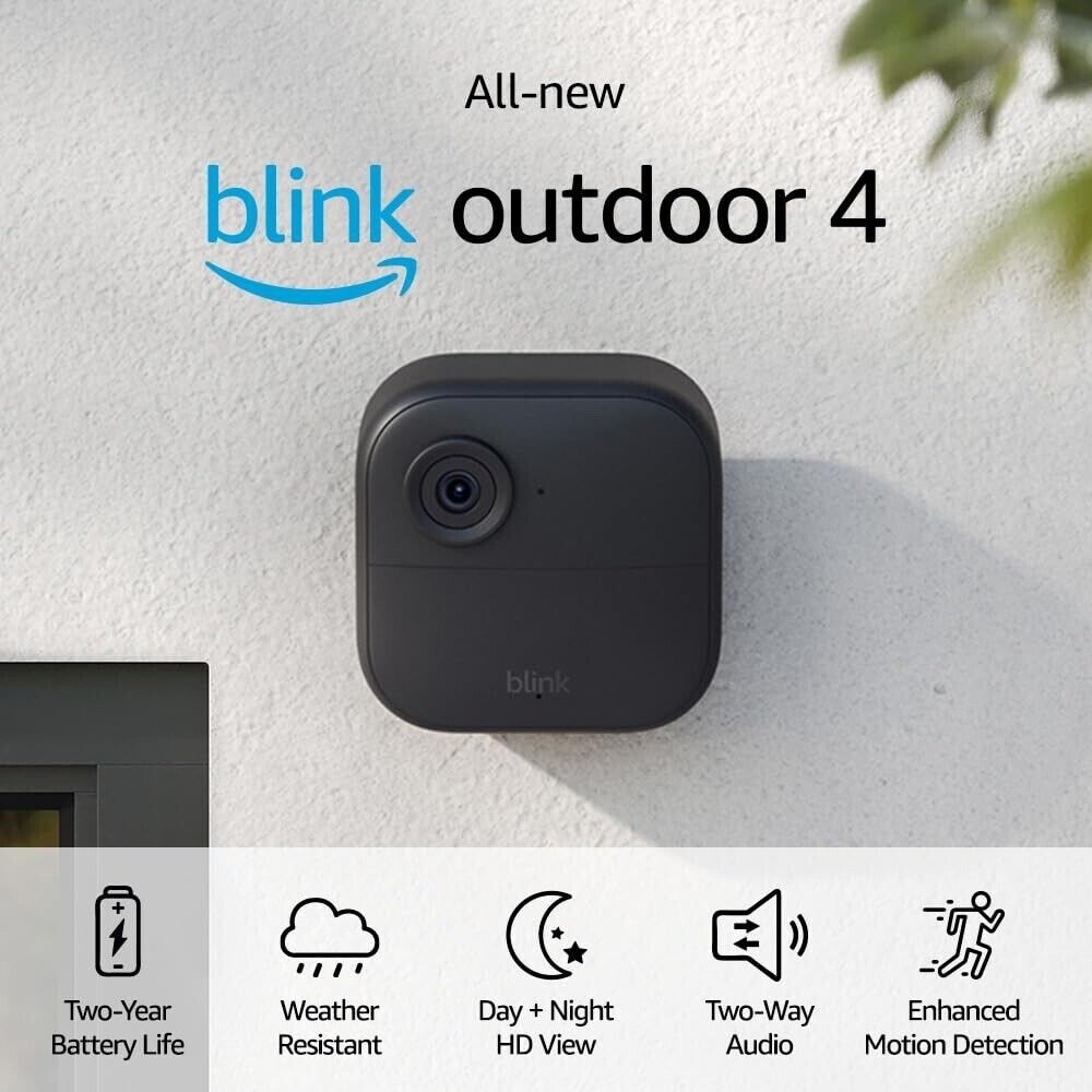 3 PACK BLINK OUTDOOR 4th Gen WiFi SECURITY Add-on Camera - SYNC MODULE REQUIRED