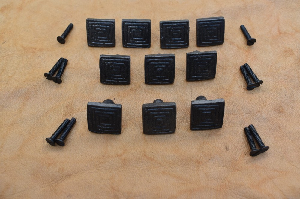 Cast Iron Knob square shape vintage Drawer handle cupboard knobs 10 pcs