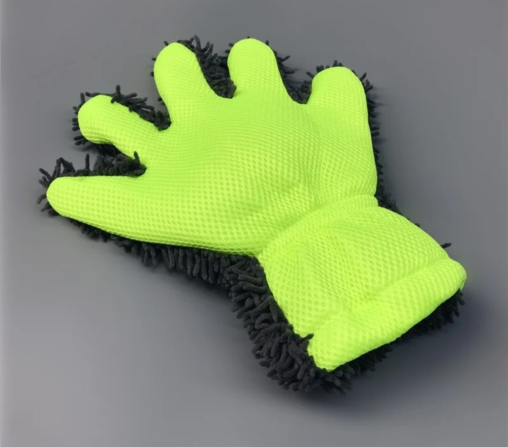 Microfibre Wheel Cleaning Glove 2 Sided Chenile