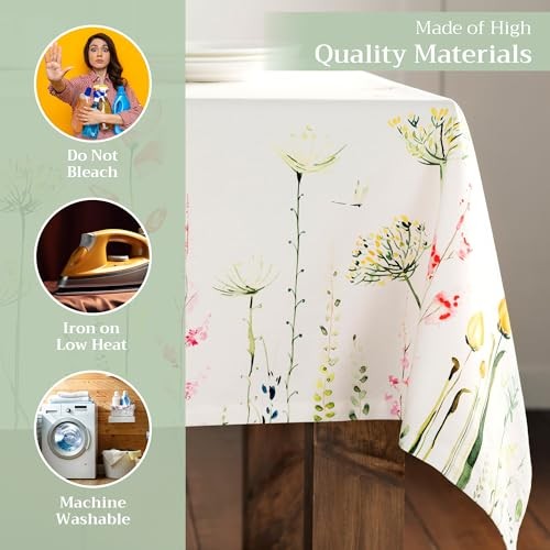 Table Cloth Rectangle Table 100% 120" x 70" (Rectangular) 02 - Botanical Fresh