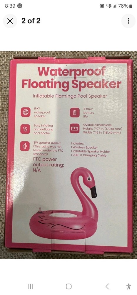 Flamingo Waterproof Floating Speaker