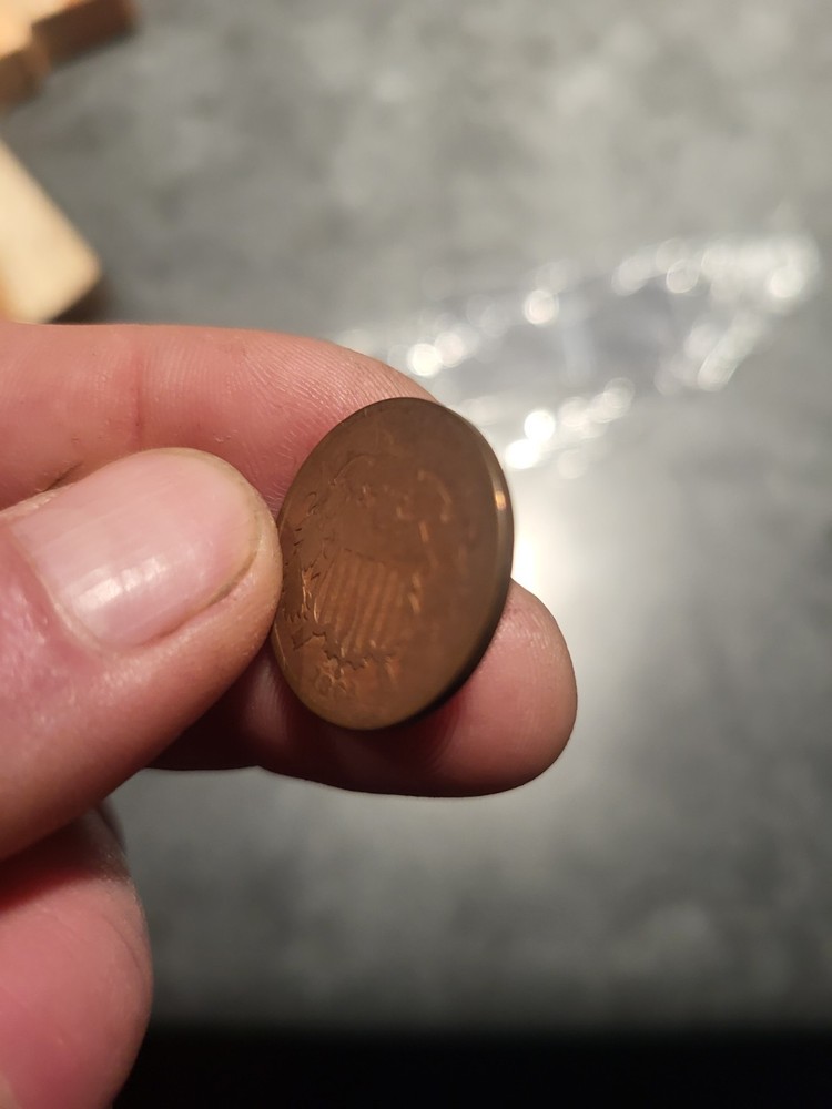 US Two Cent Bronze Coin Shield Design BN Circulated Uncertified