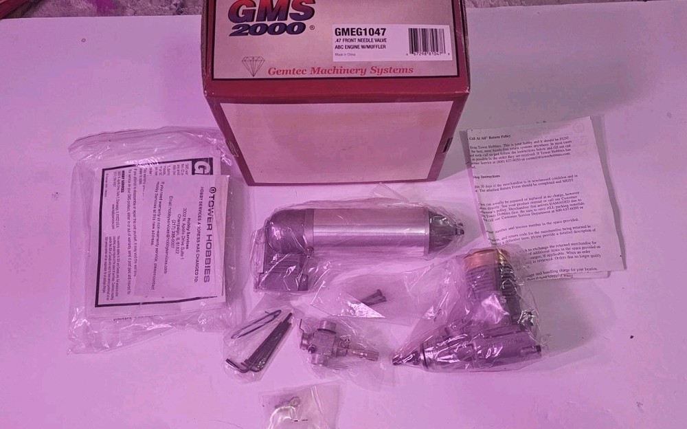GMS 2000 .47 RC 2 STROKE GLOW NITRO AIRPLANE ENGINE COMPLETE NIB