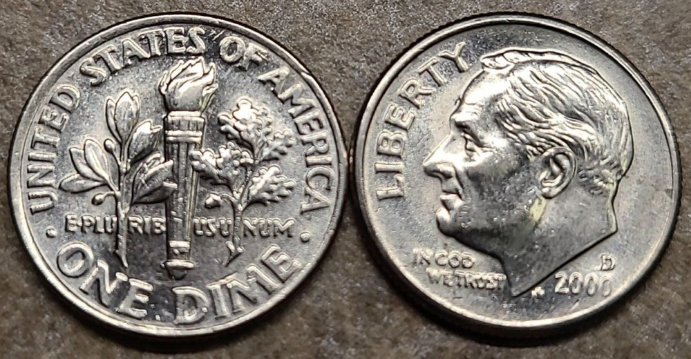 2000 D Roosevelt Dime Clad ** ON HAND **