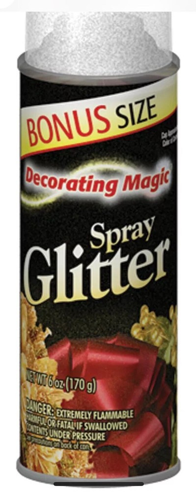 Decorating Magic Spray Glitter Bonus size 6oz Multicolor