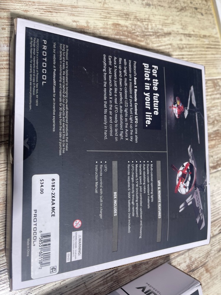 Protocol AURA X Remote Control UFO, BLUE New in Box