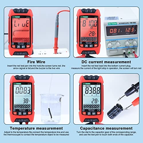 Digital Multimeter, 9999 Counts TRMS Auto-Ranging Voltmeter, Accurately FS2202
