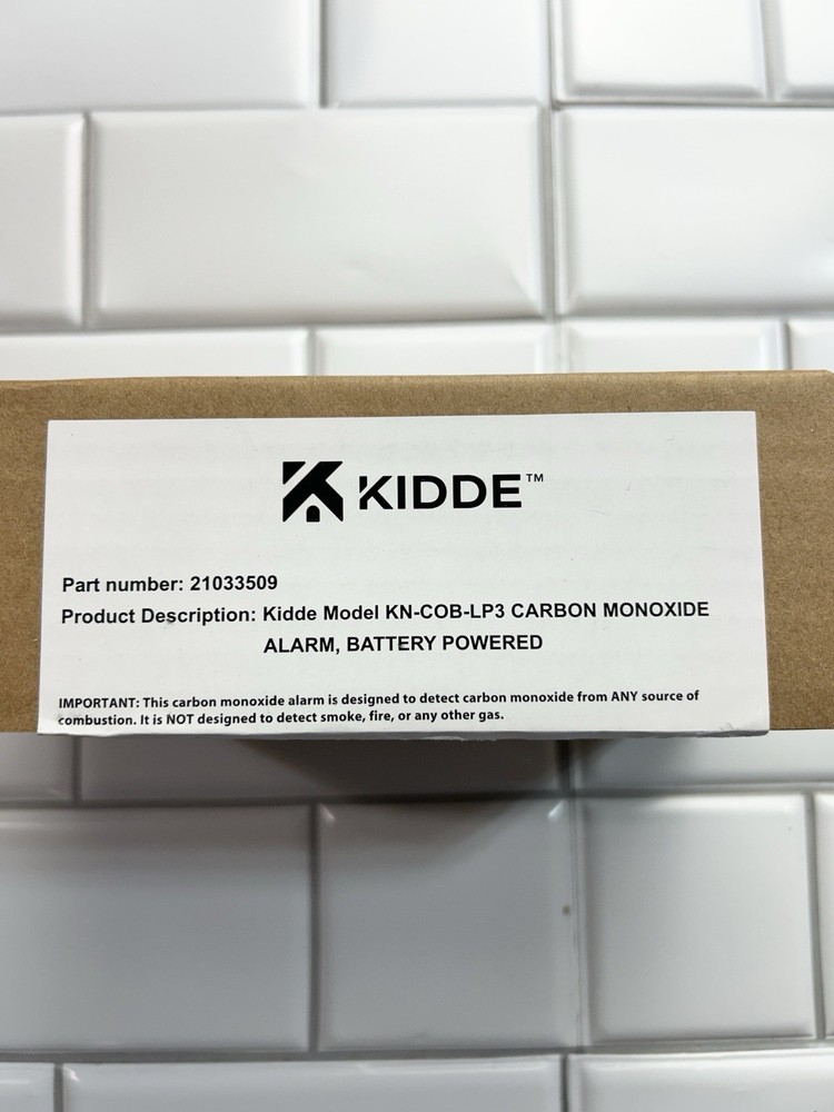 Kidde Carbon Monoxide Detector, Battery Powered Co Alarm With Leds, Test-reset