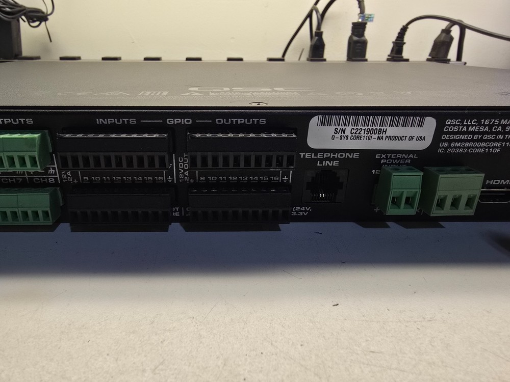 QSC Q-SYS CORE 110F RACK MOUNTABLE DIGITAL SIGNAL PROCESSOR