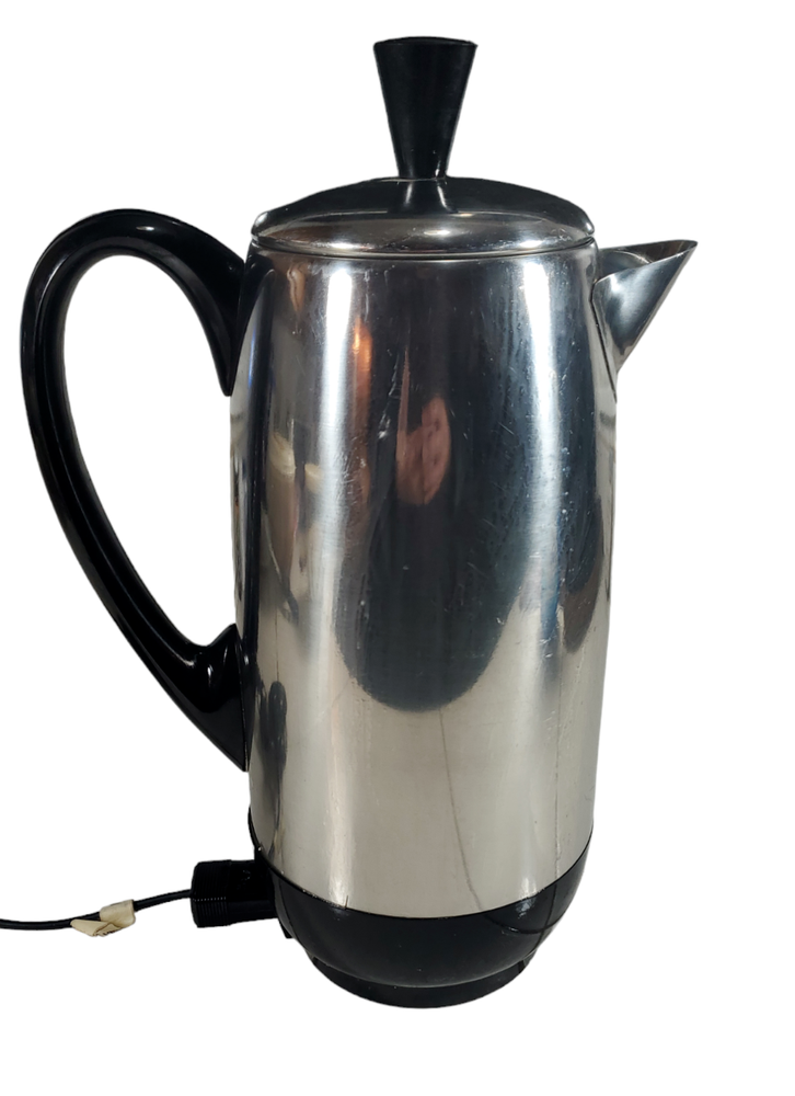 FARBERWARE SuperFast 12-Cup Automatic Percolator Coffee Pot Model 142B Chrome