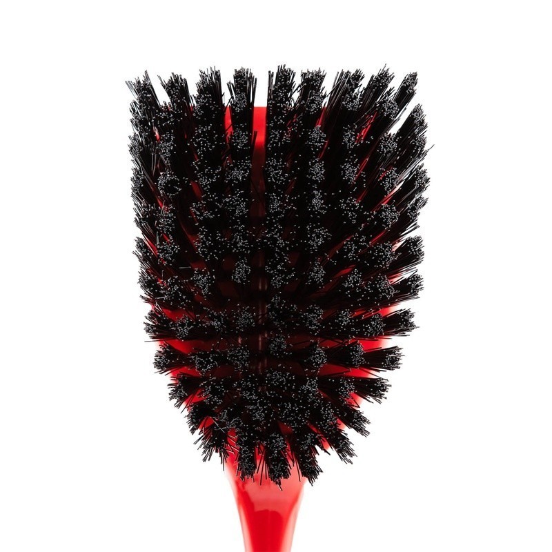 Long Handle Utility Scrub Brush Multi Surface Cleaning Tool W/ Scraper New