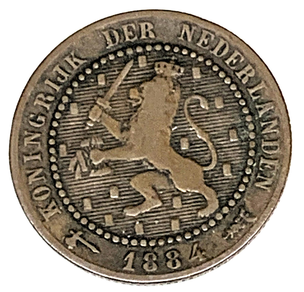 # C5779     NETHERLANDS     COIN,     ONE CENT    1884