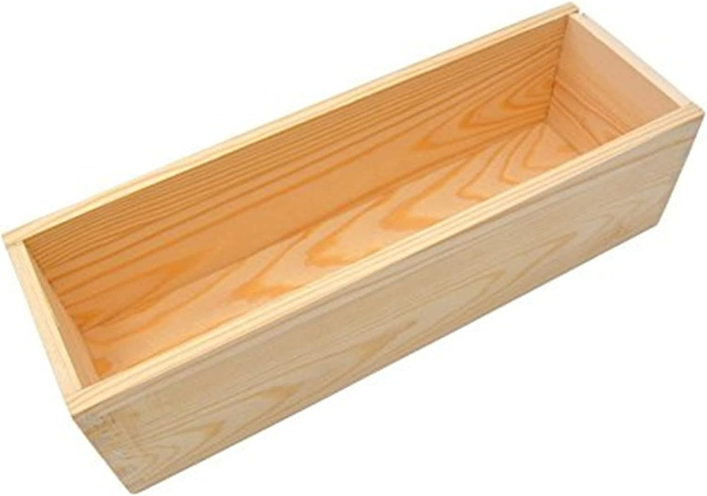 Flexible Rectangular Soap Silicone Loaf Mold Wood Box for 42Oz Soap Making Suppl