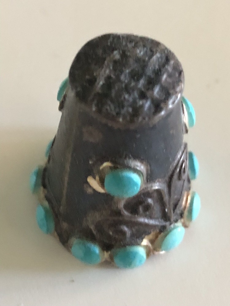 VINTAGE STERLING MEXICO THIMBLE WITH DECORATION