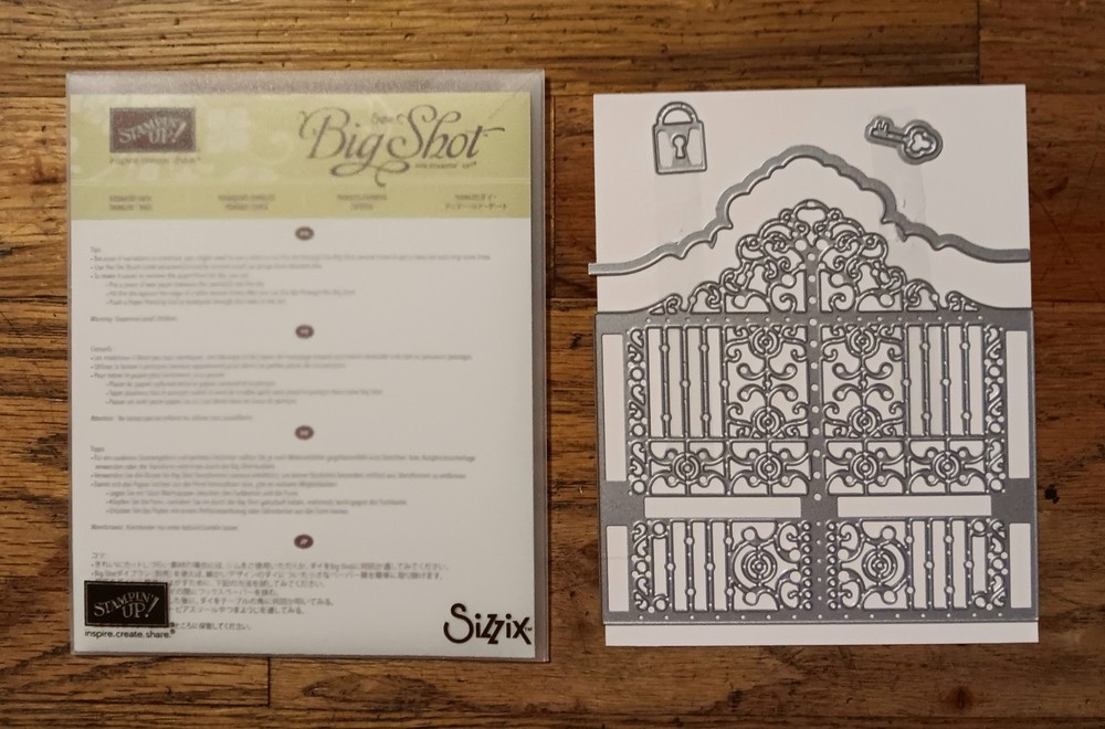 Stampin' Up! DETAILED GATE Thinlits Dies + Lock Key Gothic Valentine's Halloween