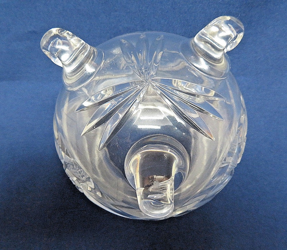 Clear Cut Crystal Footed Jelly, Jam Jar