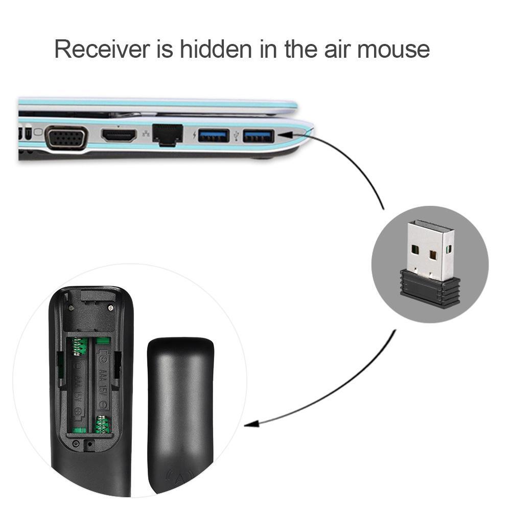 2.4G Wireless Air Mouse Presenter Remote w/ Laser Pointer & Gyroscope