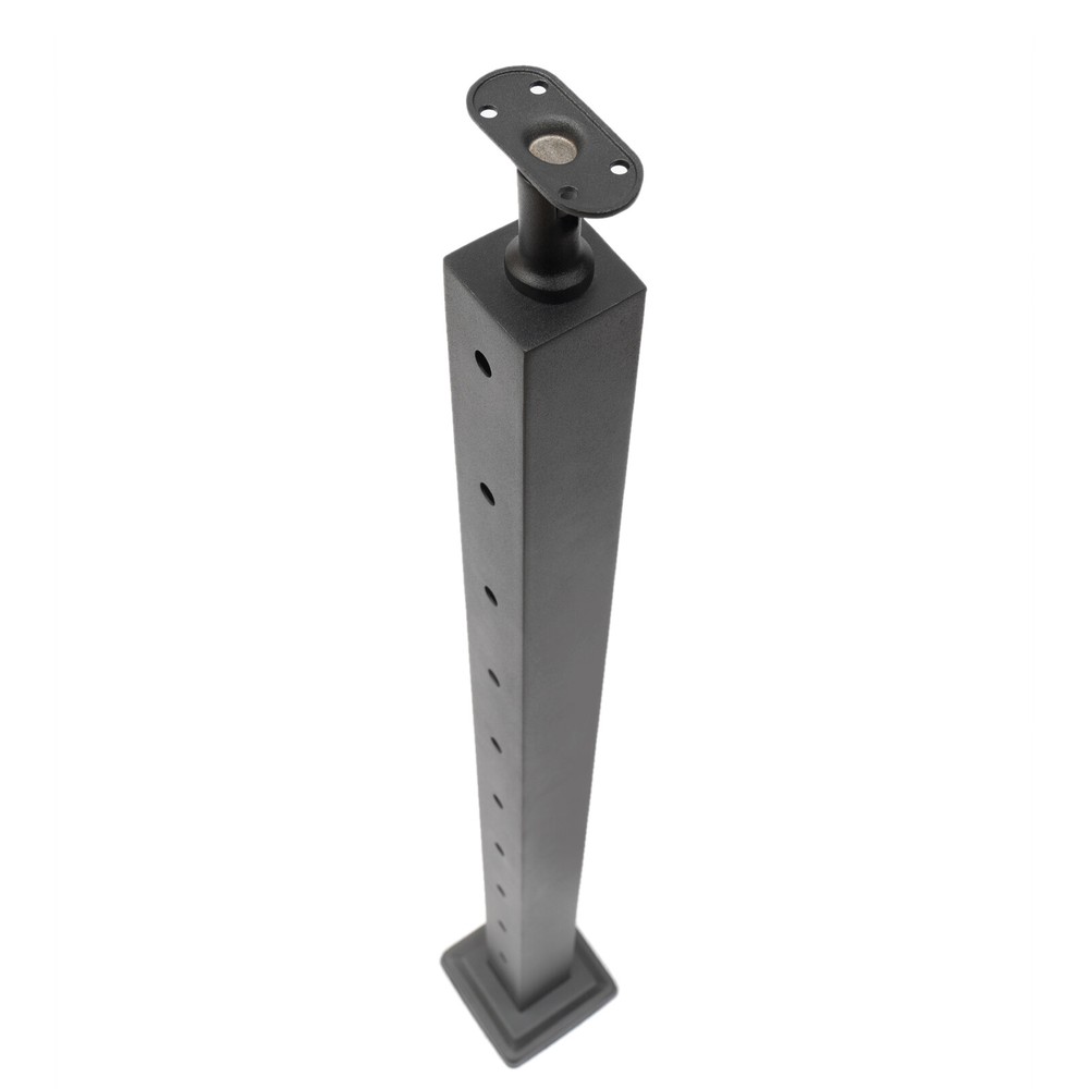 Cable Railing Post 36"x2"x2" Deck Railing Horizontal Drilling Angle Black