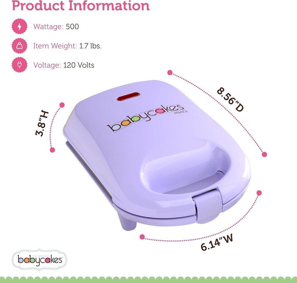 Mini Cake Pop Maker by Select Brands Easy-to-Use Machine Recipes Included