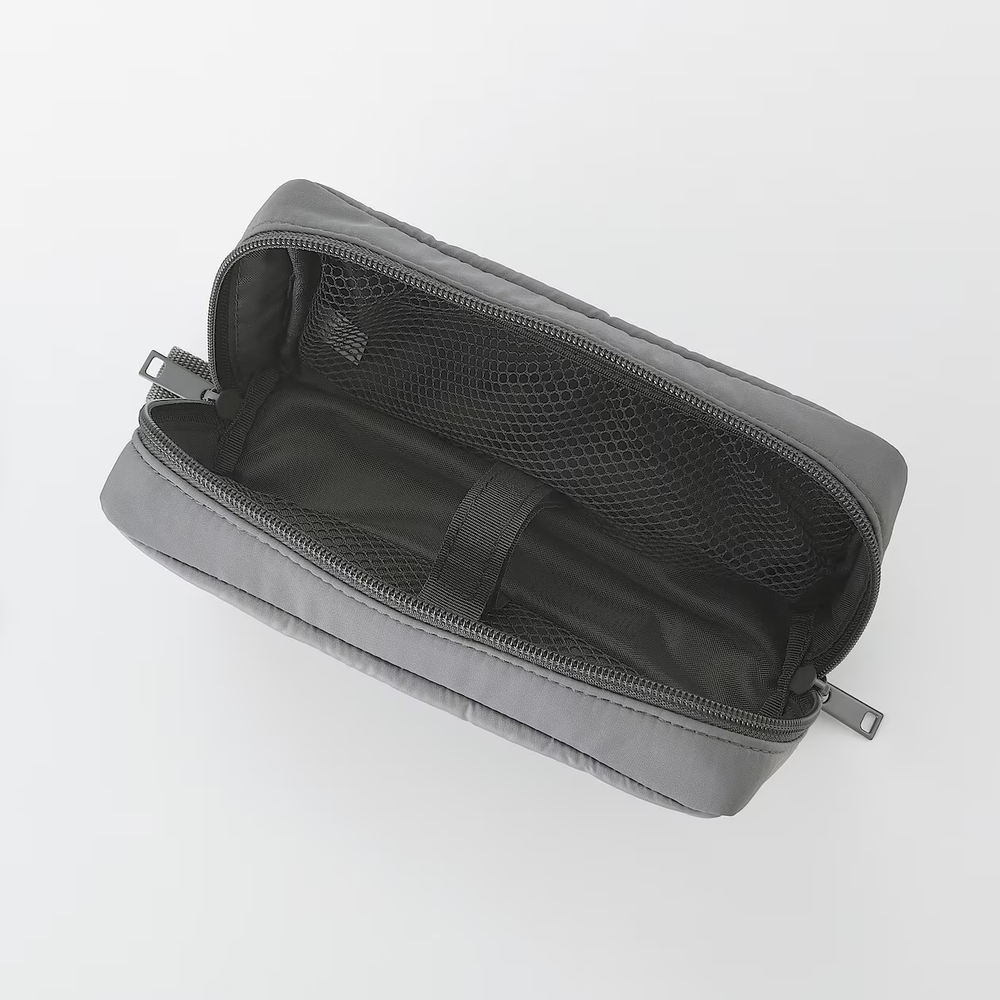 MUJI polyester gadget pouch Gray