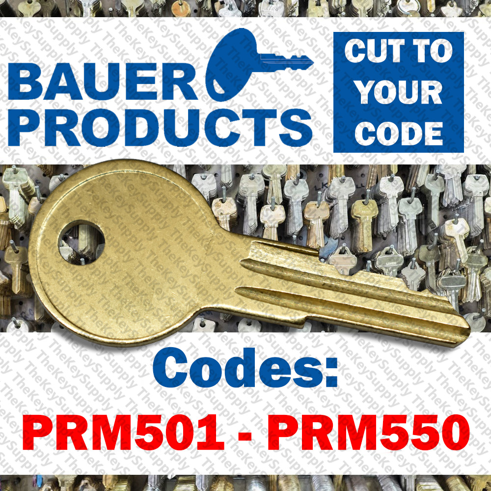 Bauer T handle Replacement Key Cut to Your Code PRM501-PRM550