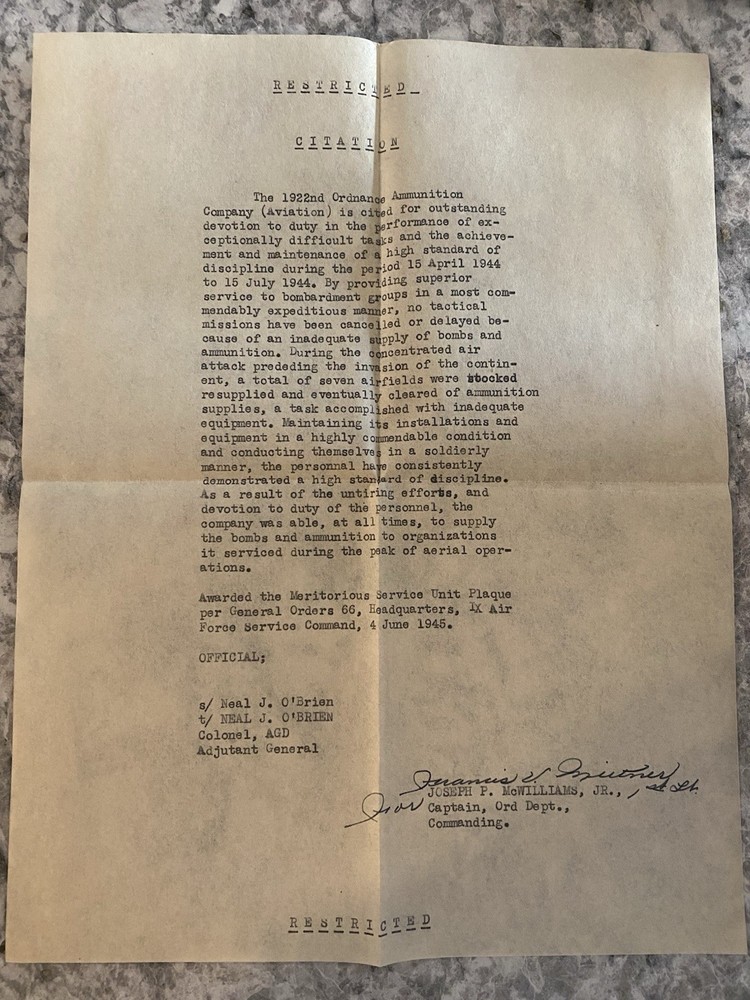 World War 2 Documents Enlistment, Physical Examination And Comic Page Service