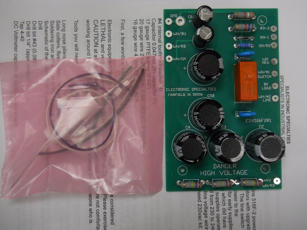 Collins 516F-2 Update Complete Kit w/relay, caps, diodes, pcb