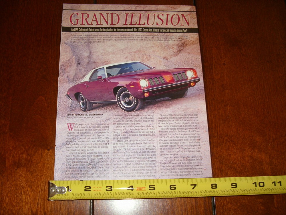 1973 PONTIAC GRAND AM ORIGINAL 2003 ARTICLE