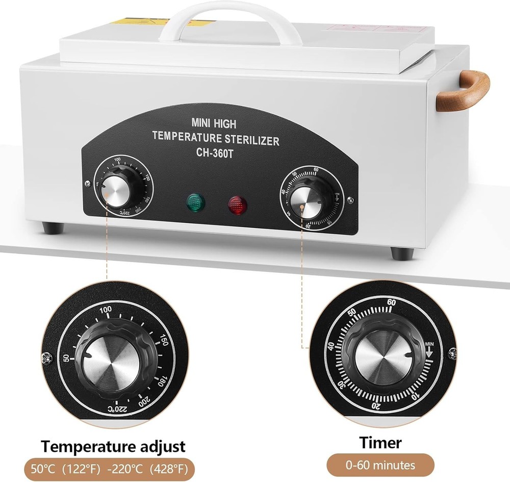 High Temperature Sterilizer Autoclave Machine 110V 300W Nail Tool Sterilizer ...