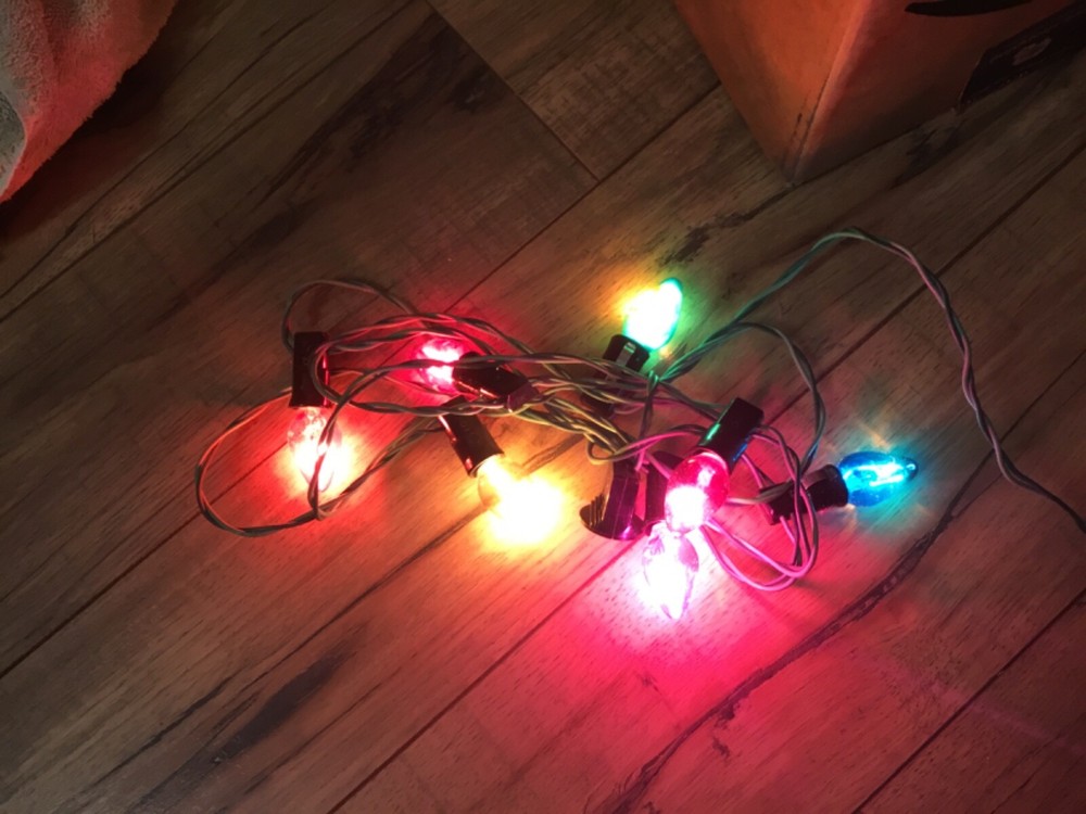 Vintage Ritz Christmas Tree Lights, 7 Lights All Working 7 Sets Extra Bulbs