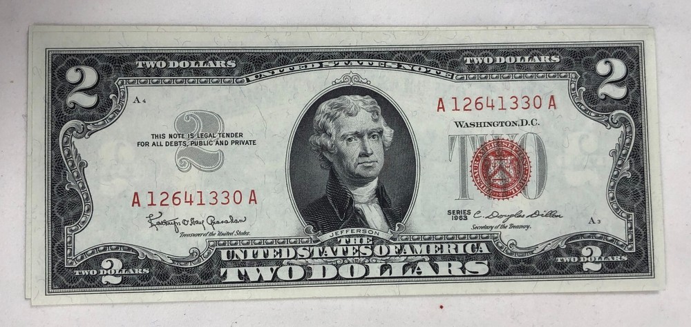 1963 Red Seal $2 US Bank Notes. 11 Consecutive Gem Notes.
