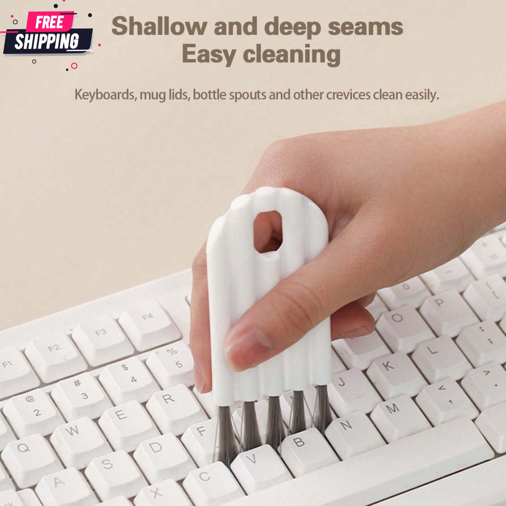 Multipurpose Cleaning Kit Soft Brush Curved Handle Keyboard Electronics Cleaning
