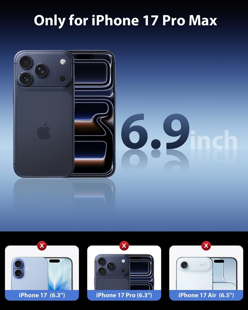 Mkeke 3 Pack Screen Protector for iPhone 17 17 Pro Max 6.9", Clear
