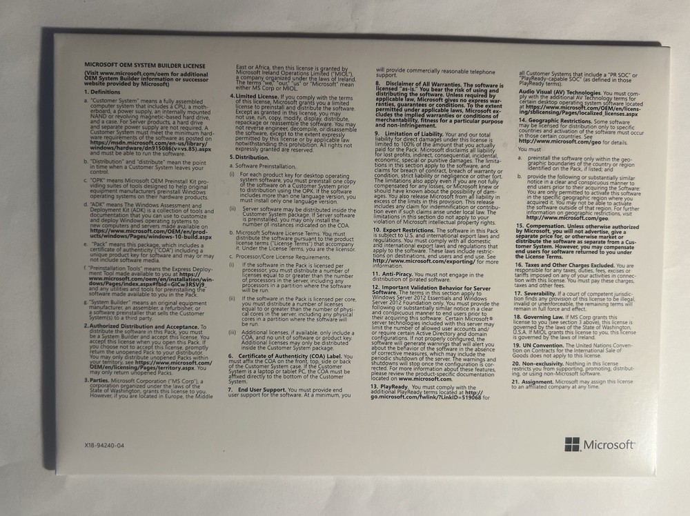 Microsoft Windows Server 2025 Datacenter 24 Core DVD-key Sealed (NEW)