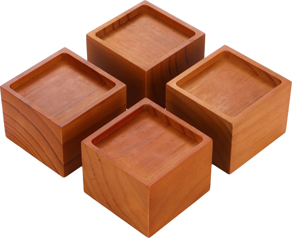 3-Inch Solid Pine Furniture Risers – 2000LBS Capacity, Tool-Install, Natural ...