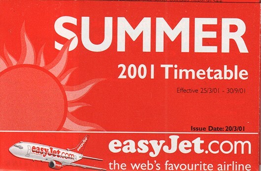 easyJet timetable 2001/03/25