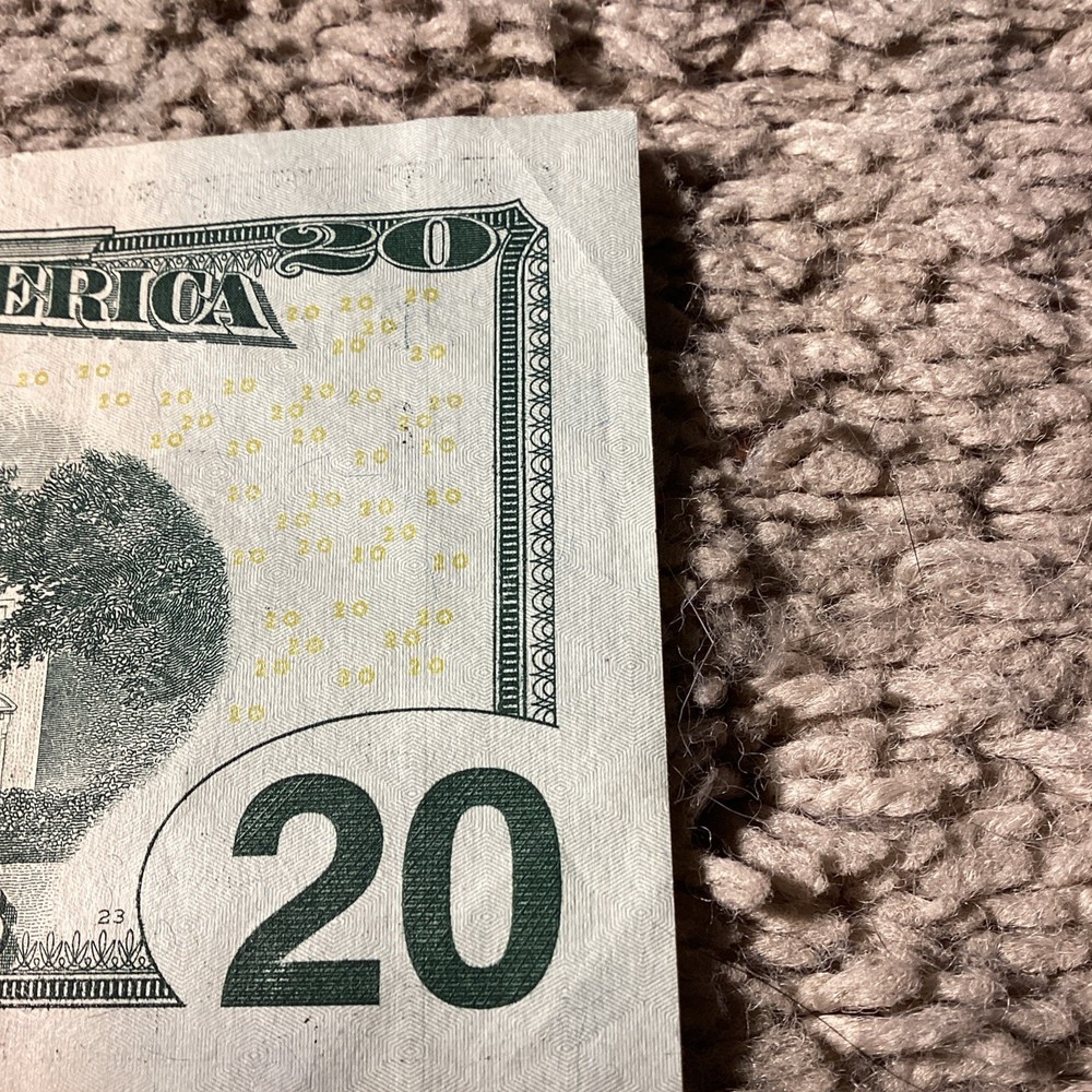 20 Dollar Bill Error, 20$ Ink Error 2017 PB06477883