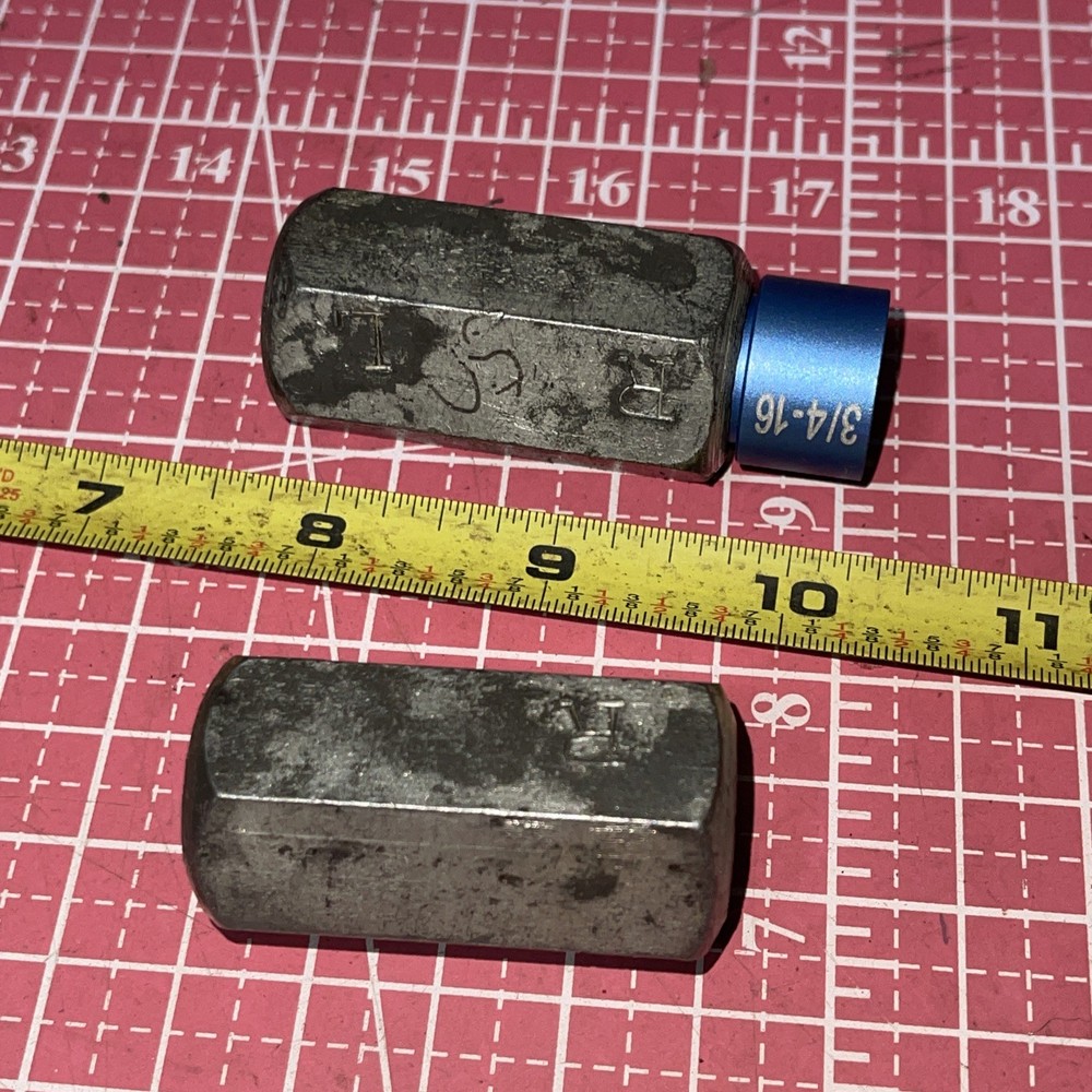 3/4-16 Left Right Thread Push Pull Adapter Extension Connector Set Vintage OTC