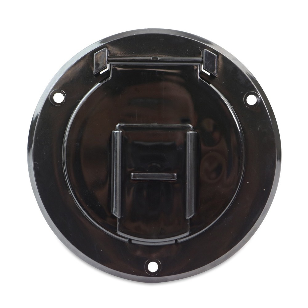 POWER CORD CABLE HATCH Camper Round RV Trailer Electric Black 6B