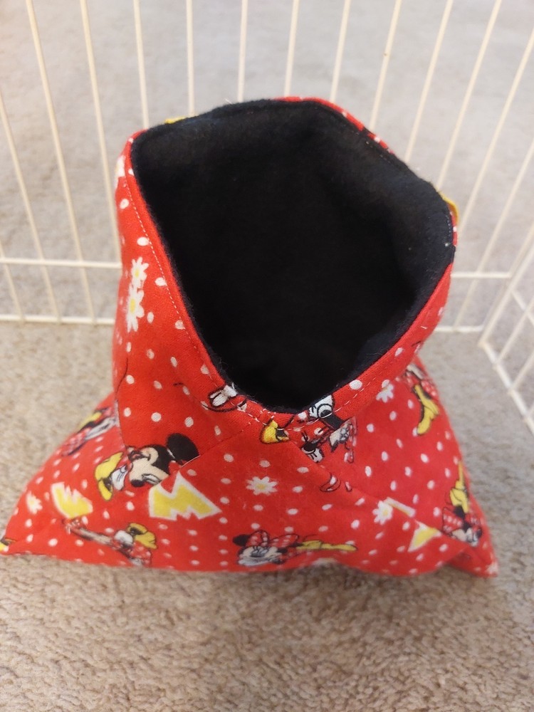 Ferret Corner Sack - Flannel Minnie Mouse Pattern