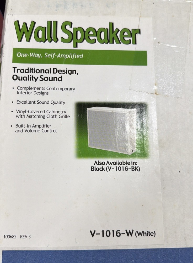 Valcom V-1016-W Speaker System - White -New