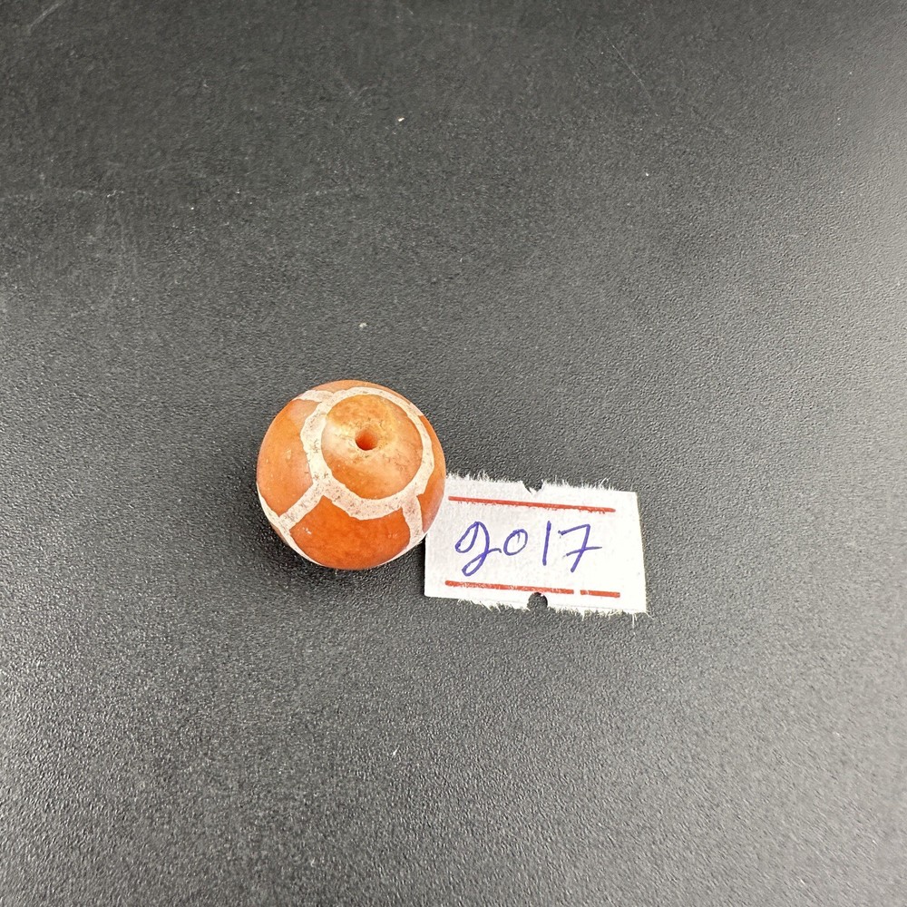 Antique Etched Carnelian Agate Beads Amulet