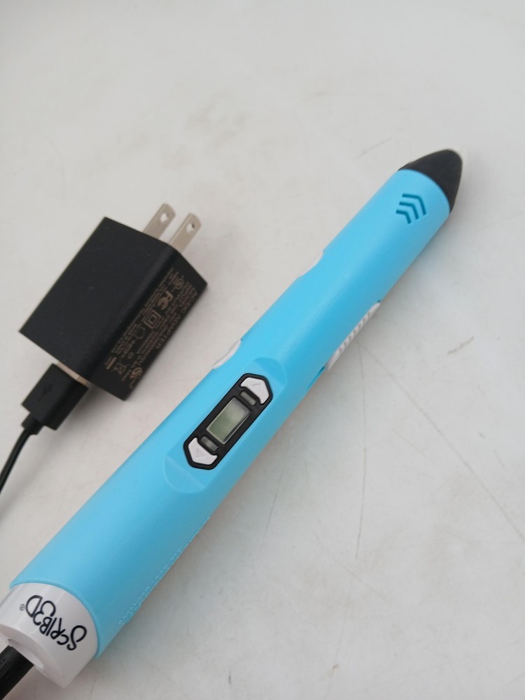 General Scrib3D 3D Printing Pen FDM Blue W/ Power Adapter Drawing Tool