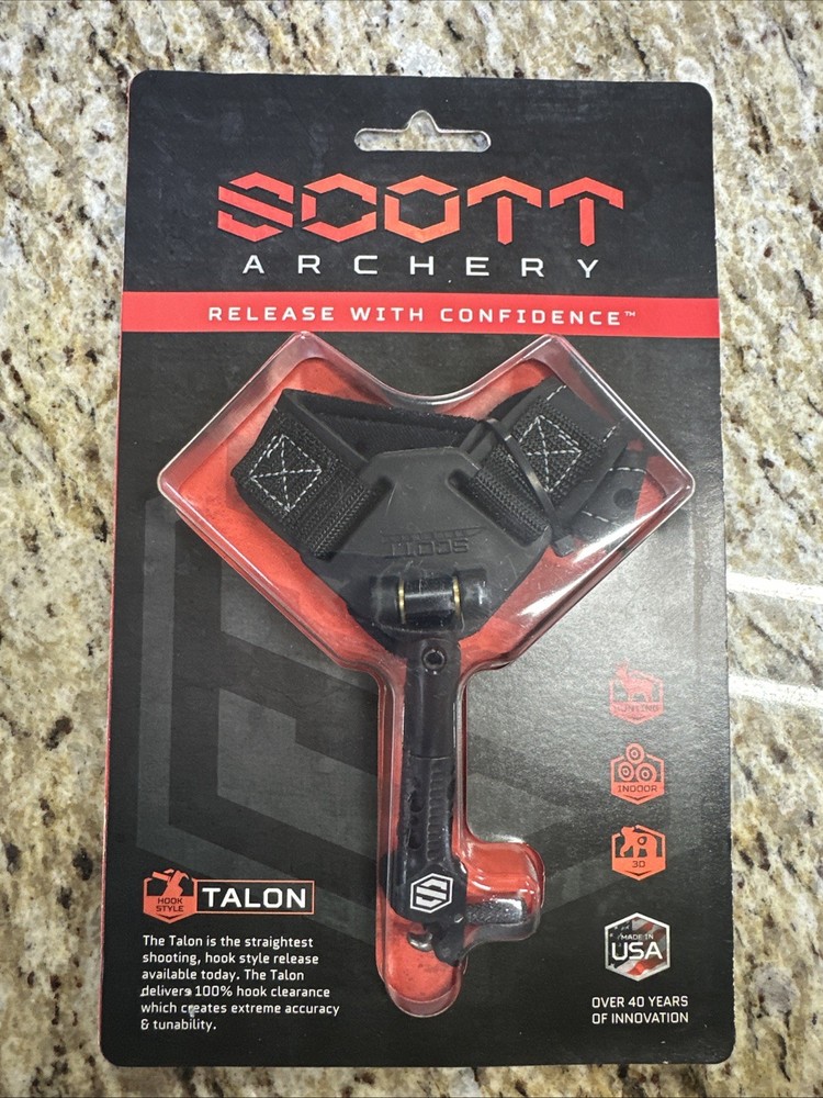 NEW Scott Talon Bow Release - Wrist Strap, Hook Style