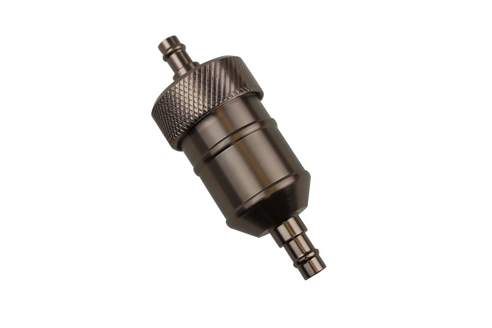 49CC 60CC 80CC MOTORIZED BICYCLE SCOOTER INLINE CNC ANODIZED FUEL FILTER BROWN