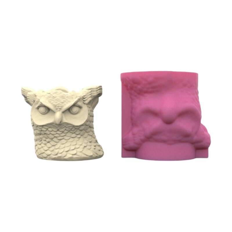 Handmade Silicone Owl Pots for Succulent Planters Concrete Projects