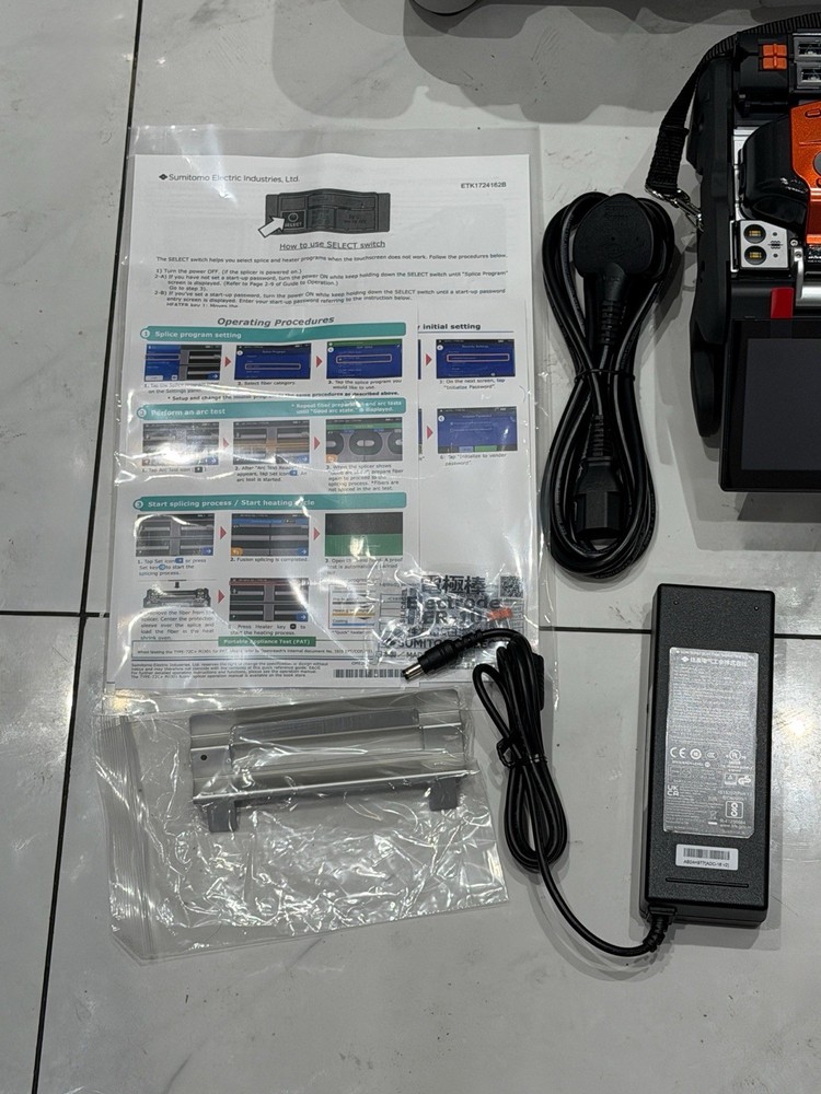Sumitomo TYPE72C+ High Definition Aligning Splicer Complete Kit 50 Arcs