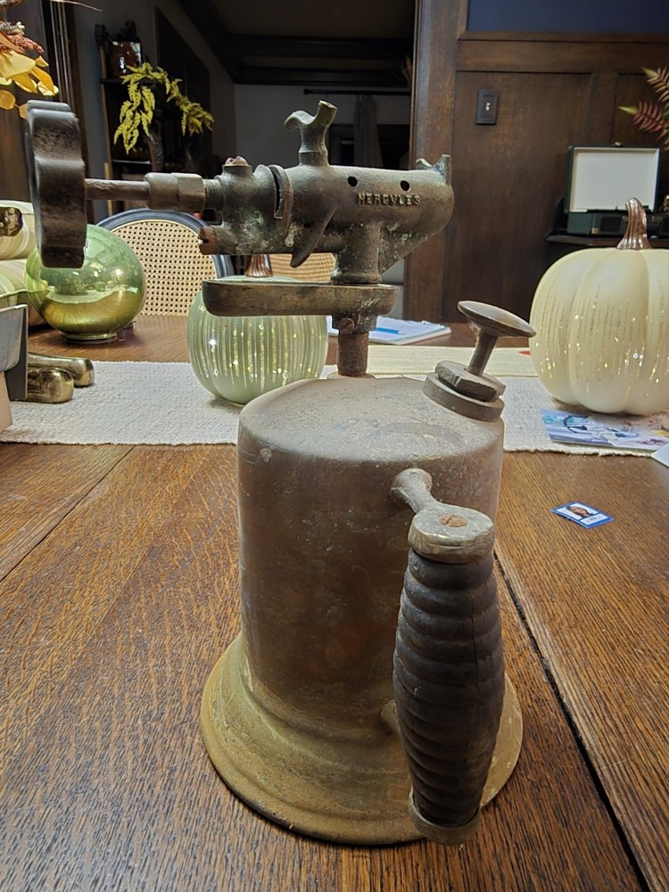 Antique empty Brass Hercules Torch